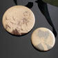 Antique Celluloid Photograph Pinbacks - Lot of Two Photo Pins - Woman and Children