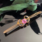 Antique Pin Paste Gold Plated Long Bar Pin Brooch