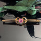 Antique Pin Paste Gold Plated Long Bar Pin Brooch