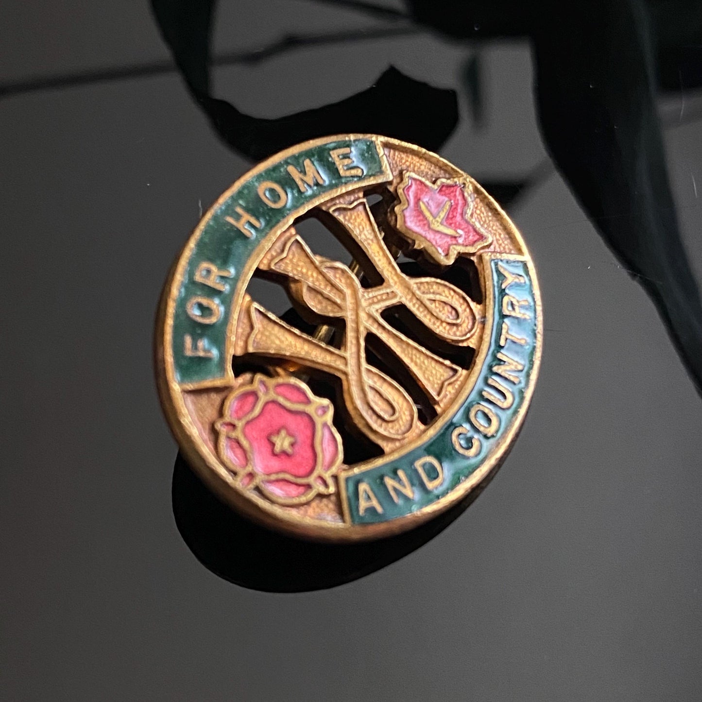 Vintage National Federation of Women's Institutes For Home and Country "WI" Monogram Enamel Pin Brooch