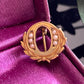 Tiny Vintage Gold Filled Seed Pearl Wreath Pin