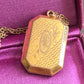 Antique Victorian Gold Plated Octagonal Rectangular Locket