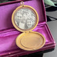 Vintage Large Round Gold Filled "LBZ" Initials Monogram Locket