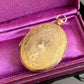 Antique Gold Plated Brass Oval Fob Locket