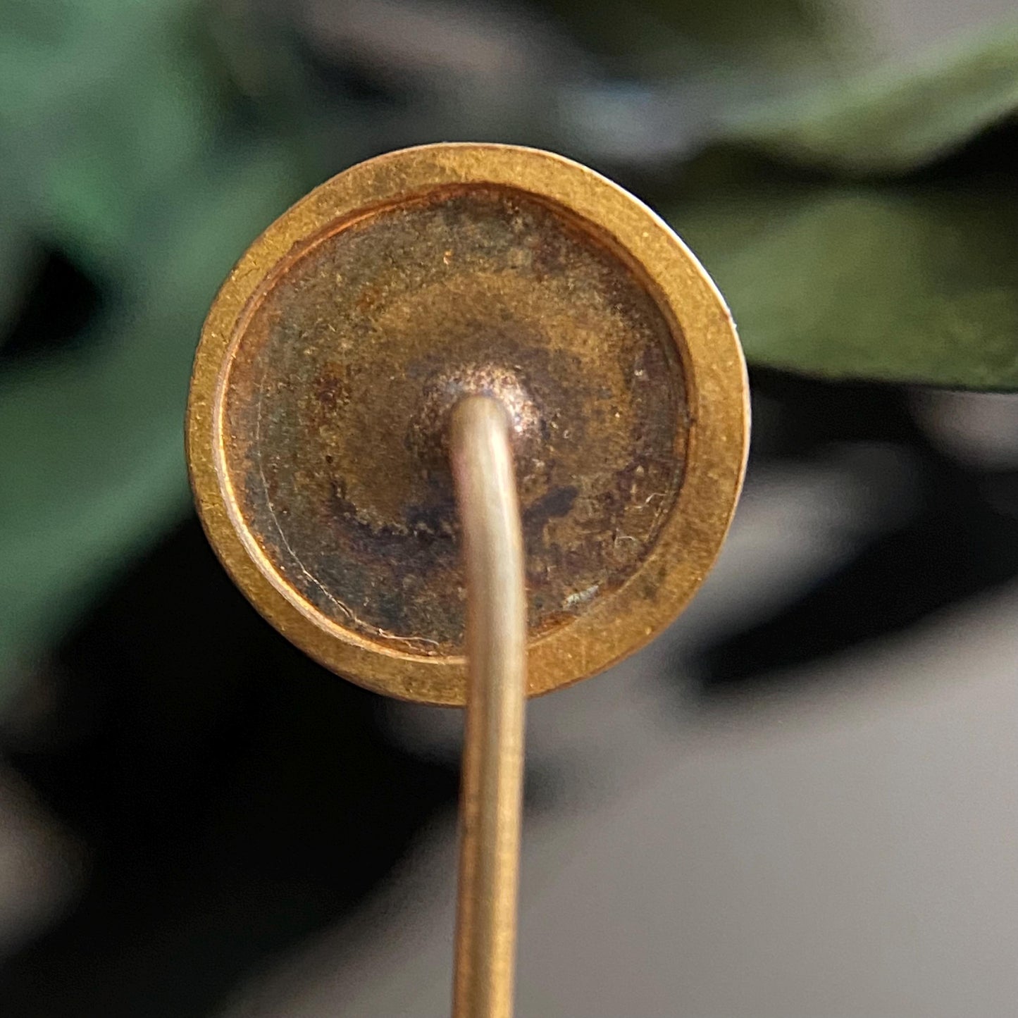 Antique Gold Filled Art Nouveau Lady With Lambs Stickpin