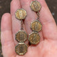 Vintage Art Deco Octagonal Drop Screwback Earrings