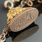 Antique Gold Filled Bates & Bacon Monogram Wax Seal Fob Vest Clip Watch Chain