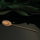 Antique Victorian Gold Filled Oval Black Monogram Stickpin
